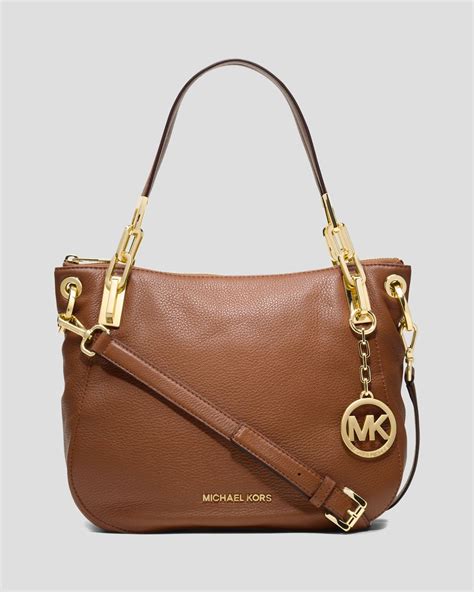 michael kors brooke shoulder bag|Michael Kors brown suede purse.